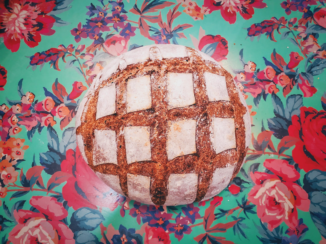 Ancient Grain Spelt Sourdough Bread with Nigella Seeds