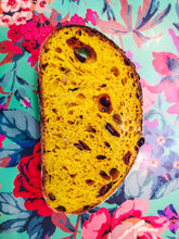 Load image into Gallery viewer, Turmeric Sourdough Bread + Hemp Heart Aioli
